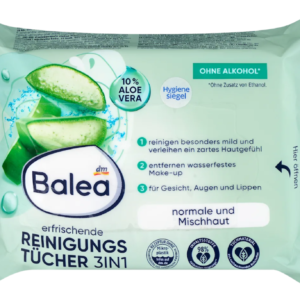 Lingettes démaquillantes 3 en 1 rafraîchissantes, 25 pièces